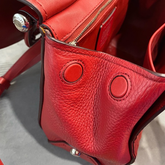Coach DRIFTER TOP HANDLE IN EXOTIC MIXED LEATHERS RED - Picture 13 of 16